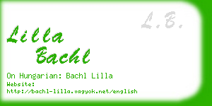 lilla bachl business card